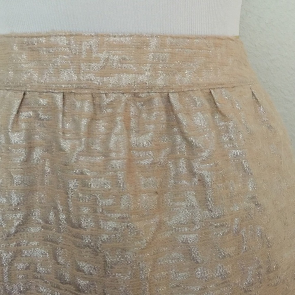 Ann Taylor LOFT | Metallic Jacquard Skirt - Picture 4 of 8